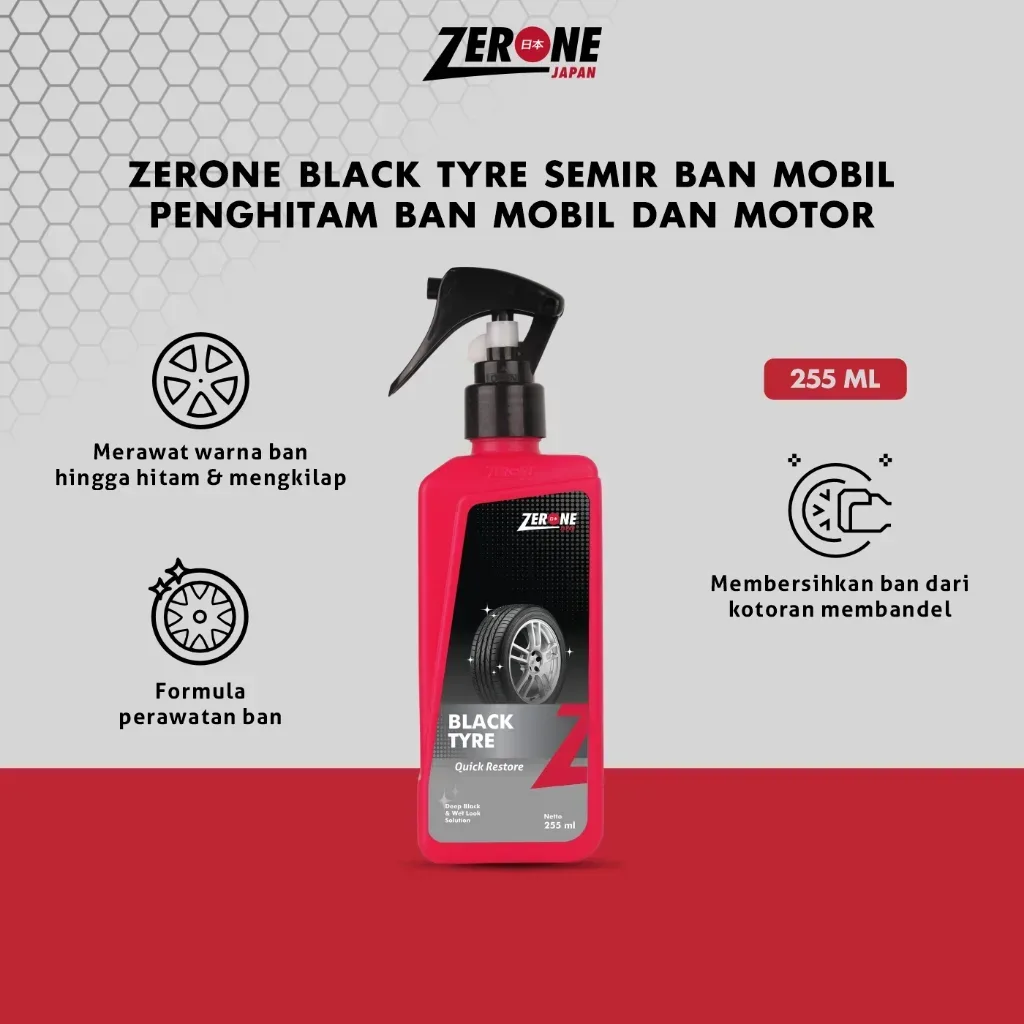 Zerone Black Tyre 255 ml – Penghitam Ban