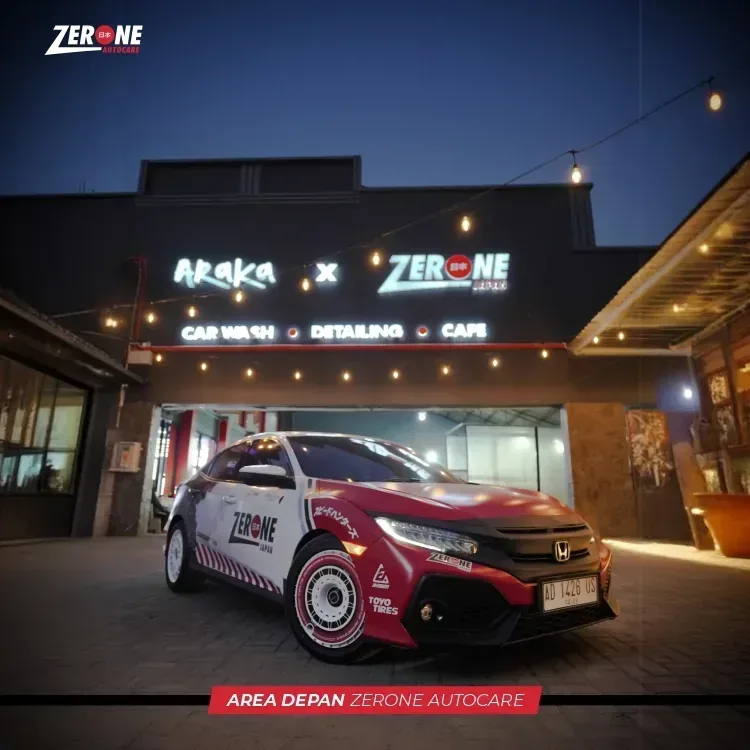 Area depan workshop Zerone Autocare x Araka