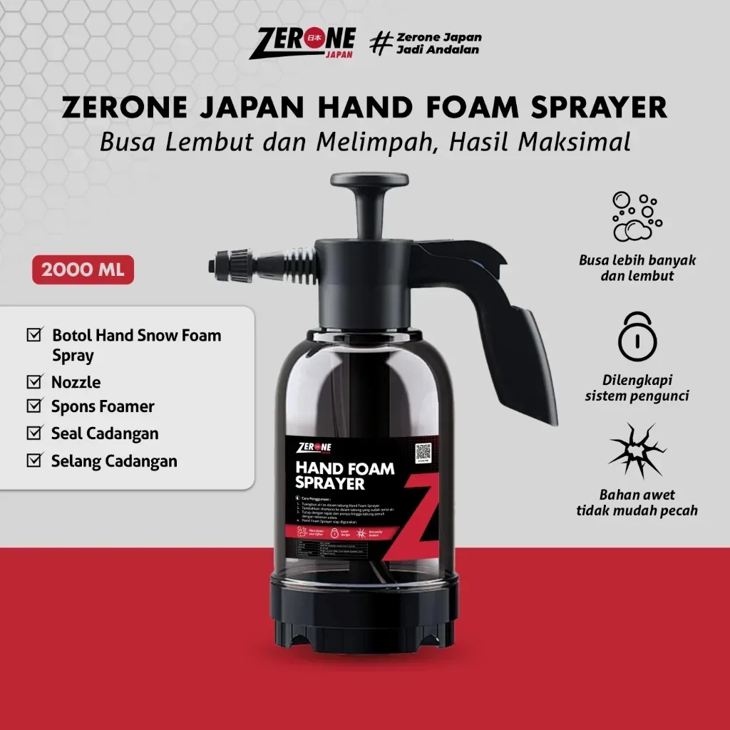 Zerone Hand Foam Sprayer – Semprotan Cuci Kendaraan Busa Melimpah