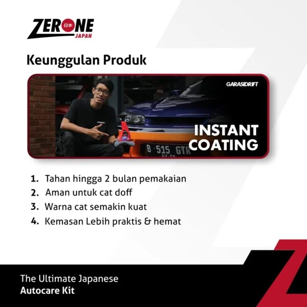 Zerone Japan - Instant Coating - Keunggulan Produk