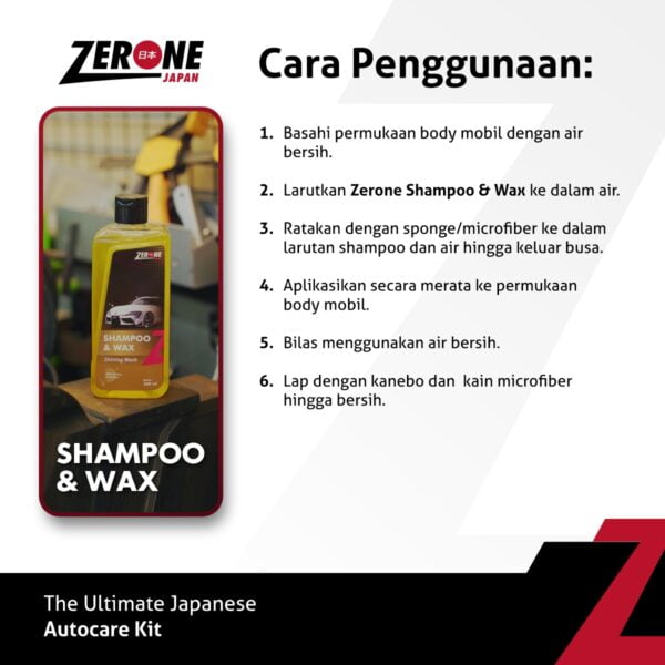 Zerone Japan - Shampoo & Wax - How to Use
