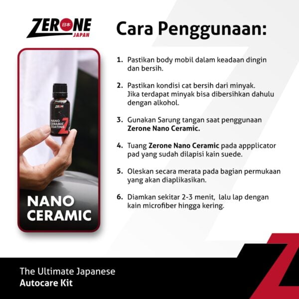 Zerone Japan - Nano Ceramic - Cara Penggunaan
