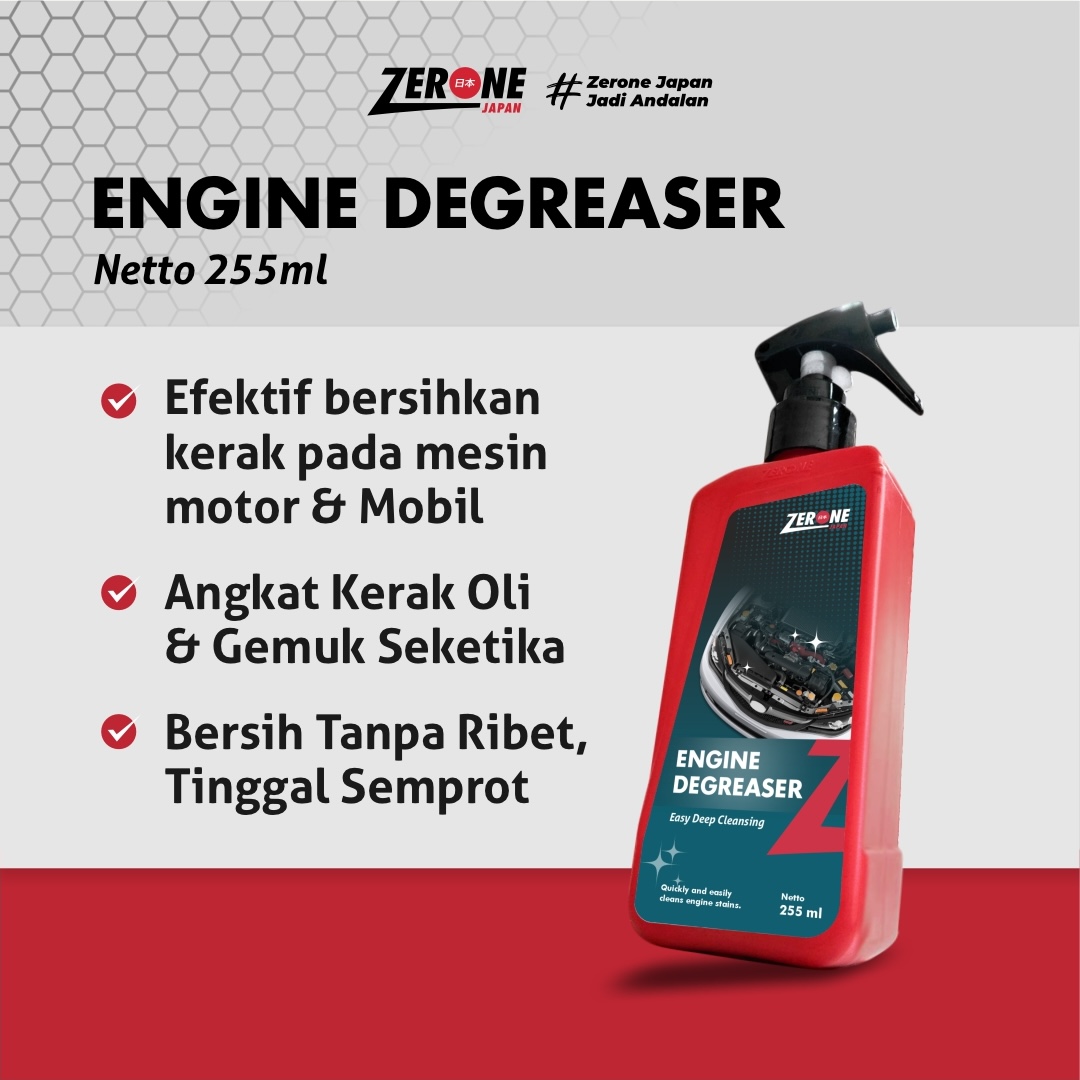 Zerone Engine Degreaser 255 - Mesin Bersih Mengkilap